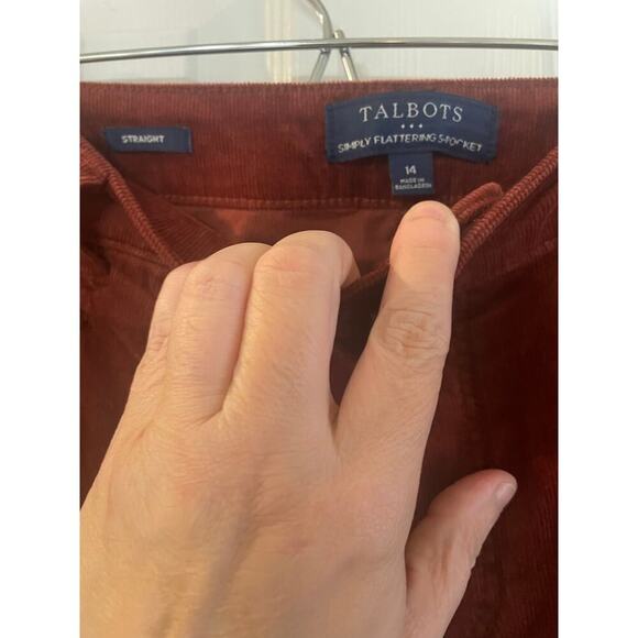 Talbots stretch  corduroy straight leg pants size 14 - Picture 3 of 12